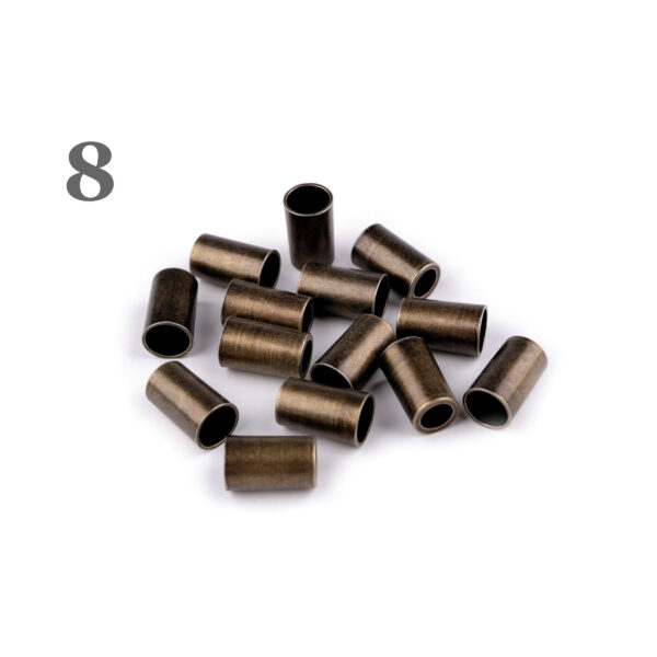 Kordelenden, 1 Paar (2 Stk.) - 15 mm - Durchzug 5,5 mm - Metall - 4 Farben – Bild 5
