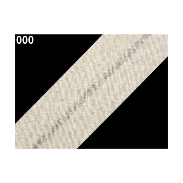 1.25EUR/m - 3m Schrägband, Baumwolle - 30mm - Weiß und Gelbtöne – Bild 2
