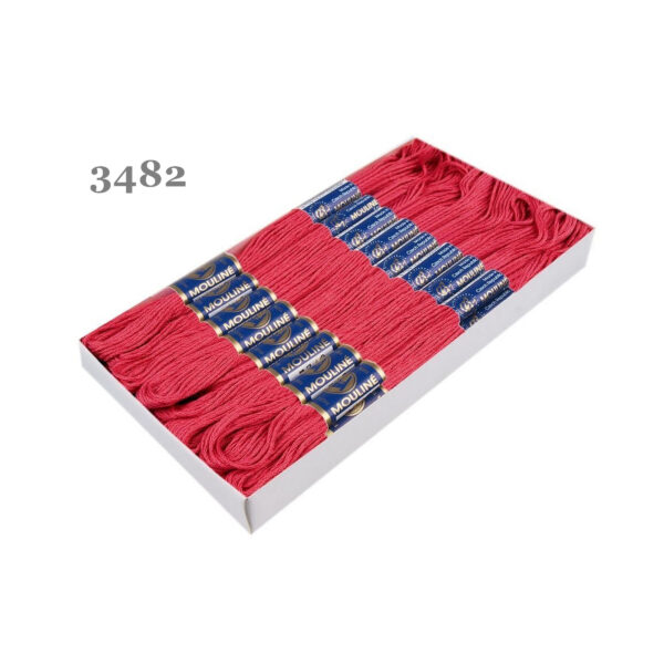 Nitarna Stickgarn - Mouline - 8m - 6-fädig - Hellrot – Bild 7