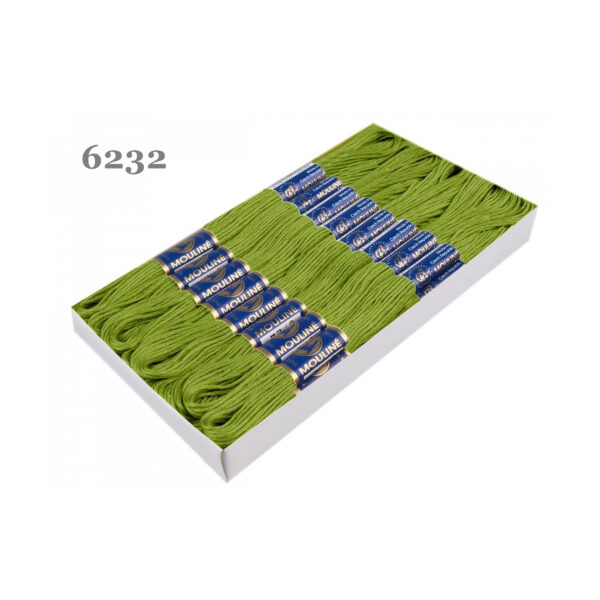 Nitarna Stickgarn - Mouline - 8m - 6-fädig - Olivgrün – Bild 5