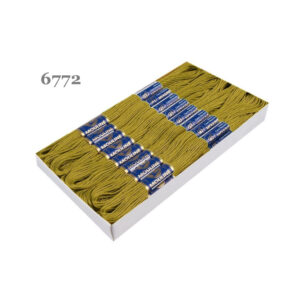 Nitarna Stickgarn - Mouline - 8m - 6-fädig - Olivgrün - 6772 moos mittel