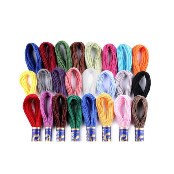 Nitarna Stickgarn - Mouline - 8m - 6-fädig - Olivgrün