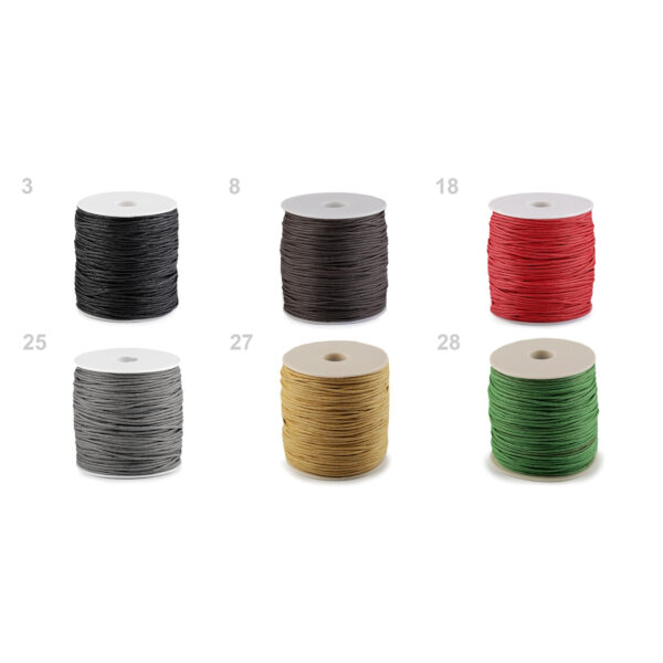 0.17EUR/ 1m- Baumwollschnur gewachst -1,5-2mm -10m - verschiedene Farben