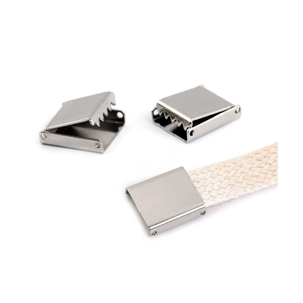 5 Paar (10 Stück) Endstücke für Flachkordel 10mm - silber/ gold – Bild 2