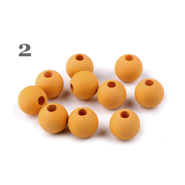 5x Kunstoffperlen - Kugeln - Dekoperlen - Makramee - Ø 16 mm - matt - versch. Farben – Bild 3