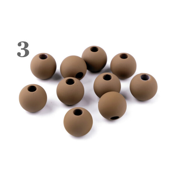 5x Kunstoffperlen - Kugeln - Dekoperlen - Makramee - Ø 16 mm - matt - versch. Farben – Bild 4