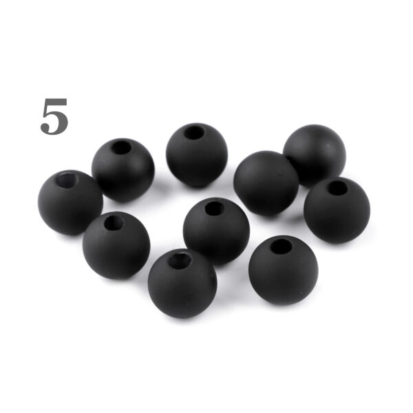 5x Kunstoffperlen - Kugeln - Dekoperlen - Makramee - Ø 16 mm - matt - versch. Farben – Bild 6