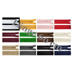 Reißverschluss - Kunststoff - 5mm - teilbar - 60 cm lang - viele Farben