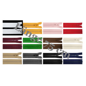 Reißverschluss - Kunststoff - 5mm - teilbar - 75 cm lang - viele Farben