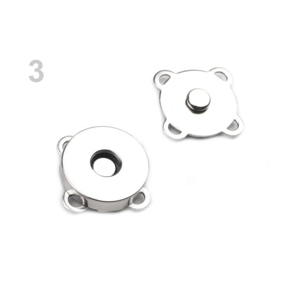 4 x Magnetknopf für Taschen - Magnetverschluss zum Annähen - 18mm - 3 Farben – Bild 3