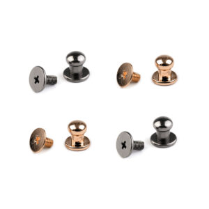 4 Kopfnieten - Schraubnieten - Gürtelnieten - Taschennieten - 6 x 10 mm - Farben