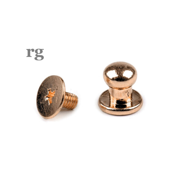4 Kopfnieten - Schraubnieten - Gürtelnieten - Taschennieten - 6 x 10 mm - Farben – Bild 2