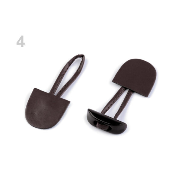 1 Set Knebelverschluß - Hornimitat - Kunstleder - verschiedene Farben – Bild 5