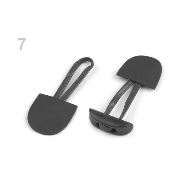 1 Set Knebelverschluß - Hornimitat - Kunstleder - verschiedene Farben – Bild 8