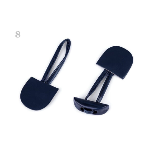 1 Set Knebelverschluß - Hornimitat - Kunstleder - verschiedene Farben – Bild 9