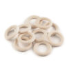 10 x Gardinenring Holz - Holzring - Makramee - 40 mm / 25 mm