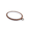 Stickrahmen - oval - flexibel - Nussbaum - 11 x 13,5 cm