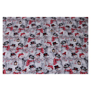 13.80EURO/m - Baumwollstoff - Patchworkstoff - Joyful Tidings - Schneemänner - weiß/rot