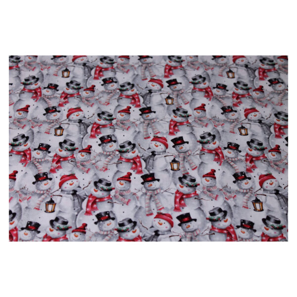 13.80EURO/m - Baumwollstoff - Patchworkstoff - Joyful Tidings - Schneemänner - weiß/rot