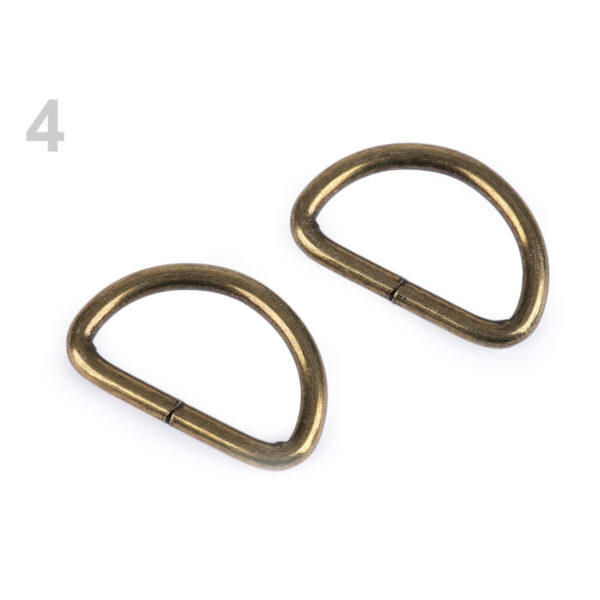 10 Halbringe - D-Ringe - für 30mm Gurtband - 4 - 5mm - versch. Farben – Bild 5