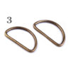 10 Halbringe - D-Ringe 3 mm - für 38mm Gurtband - versch. Farben – Bild 3