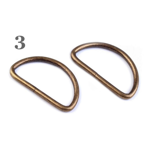 10 Halbringe - D-Ringe 3 mm - für 38mm Gurtband - versch. Farben – Bild 3