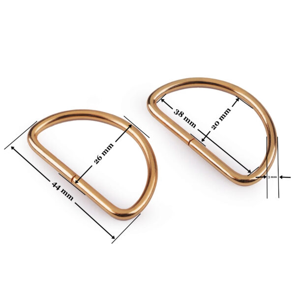 10 Halbringe - D-Ringe 3 mm - für 38mm Gurtband - versch. Farben – Bild 6