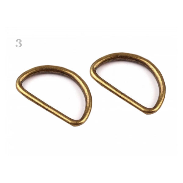 5 Halbringe - D-Ringe 3 mm - für 30mm Gurtband - versch. Farben – Bild 5