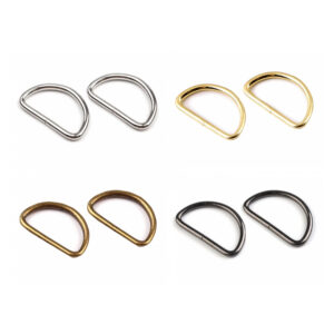 10 Halbringe - D-Ringe 3 mm - für 30mm Gurtband - versch. Farben