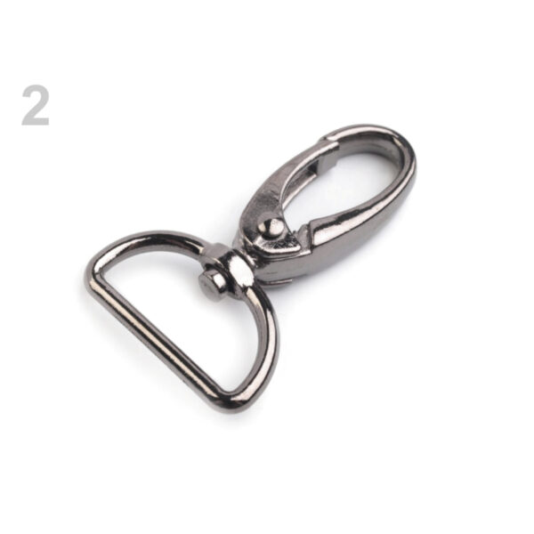 2 Stk. Karabiner - Karabinerhaken für 25mm Gurtband / Schlüsselband - 4 Farben – Bild 2