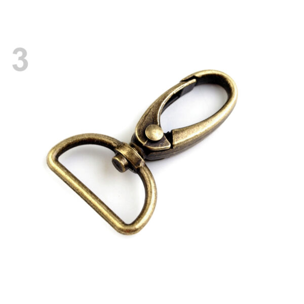 2 Stk. Karabiner - Karabinerhaken für 25mm Gurtband / Schlüsselband - 4 Farben – Bild 3