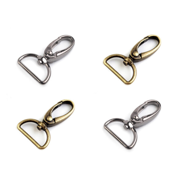2 Stk. Karabiner - Karabinerhaken für 25mm Gurtband / Schlüsselband - 4 Farben