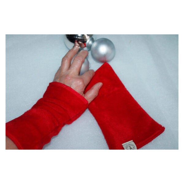 Armstulpen - Ärmelverlängerung - Polarfleece - verschiedene Farben -  STPF - senf – Bild 3