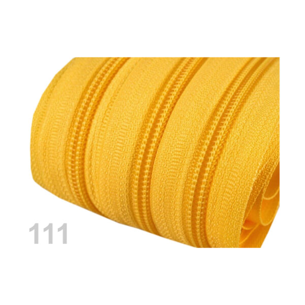 0,95EURO/m,  5m endlos Reißverschluss - 5mm-Spirale - inkl.10 Zipper - Gelbtöne – Bild 5