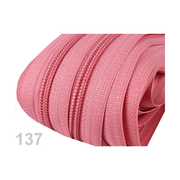 0,95EURO/m,  5m endlos Reißverschluss - 5mm-Spirale - inkl.10 Zipper - Rottöne – Bild 2