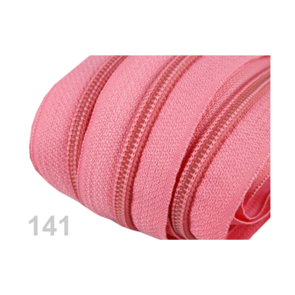 0,95EURO/m,  5m endlos Reißverschluss - 5mm-Spirale - inkl.10 Zipper - Rottöne – Bild 3