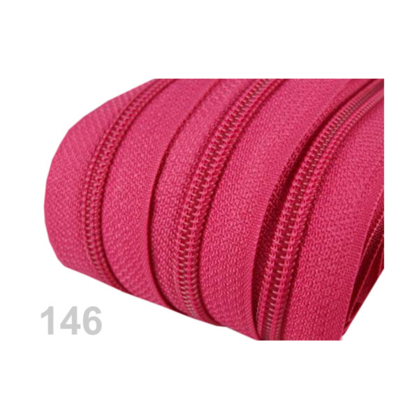 0,95EURO/m,  5m endlos Reißverschluss - 5mm-Spirale - inkl.10 Zipper - Rottöne – Bild 4