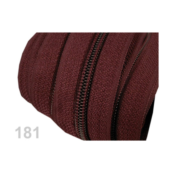 0,95EURO/m,  5m endlos Reißverschluss - 5mm-Spirale - inkl.10 Zipper - Rottöne – Bild 7