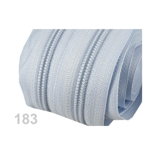 0,95EURO/m,  5m endlos Reißverschluss - 5mm-Spirale - inkl.10 Zipper - Blautöne – Bild 3