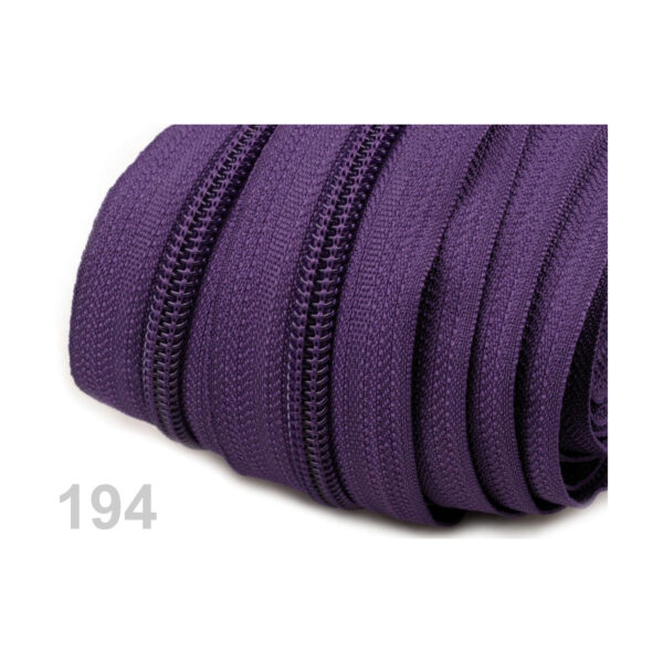 0,95EURO/m,  5m endlos Reißverschluss - 5mm-Spirale - inkl.10 Zipper - Blautöne – Bild 4