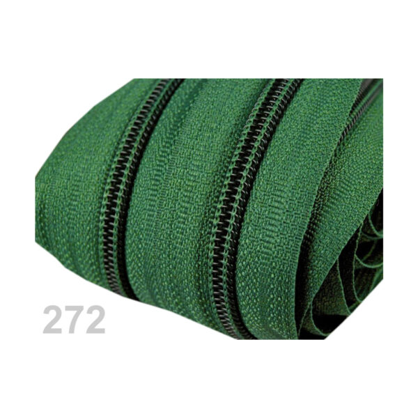 0,95EURO/m,  5m endlos Reißverschluss - 5mm-Spirale - inkl.10 Zipper - Grüntöne – Bild 4