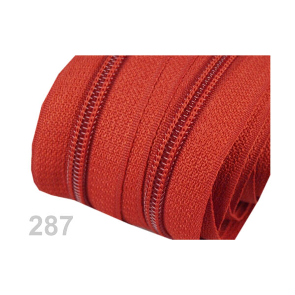 0,95EURO/m,  5m endlos Reißverschluss - 5mm-Spirale - inkl.10 Zipper - Rottöne – Bild 8