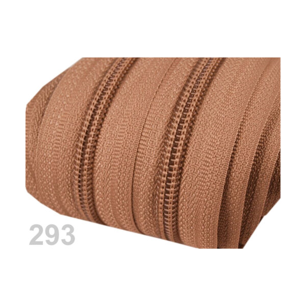 0,95EURO/m,  5m endlos Reißverschluss - 5mm-Spirale - inkl.10 Zipper - Braun- und Grautöne – Bild 3