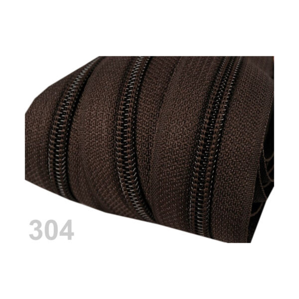 0,95EURO/m,  5m endlos Reißverschluss - 5mm-Spirale - inkl.10 Zipper - Braun- und Grautöne – Bild 4