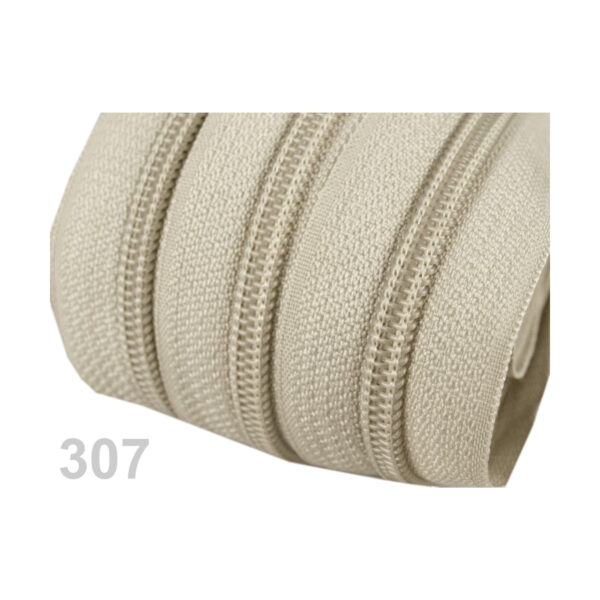 0,95EURO/m,  5m endlos Reißverschluss - 5mm-Spirale - inkl.10 Zipper - Braun- und Grautöne – Bild 5
