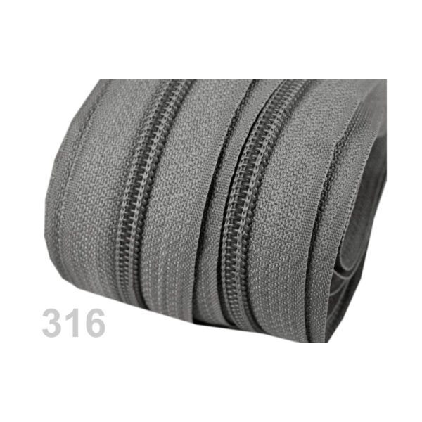 0,95EURO/m,  5m endlos Reißverschluss - 5mm-Spirale - inkl.10 Zipper - Braun- und Grautöne – Bild 7