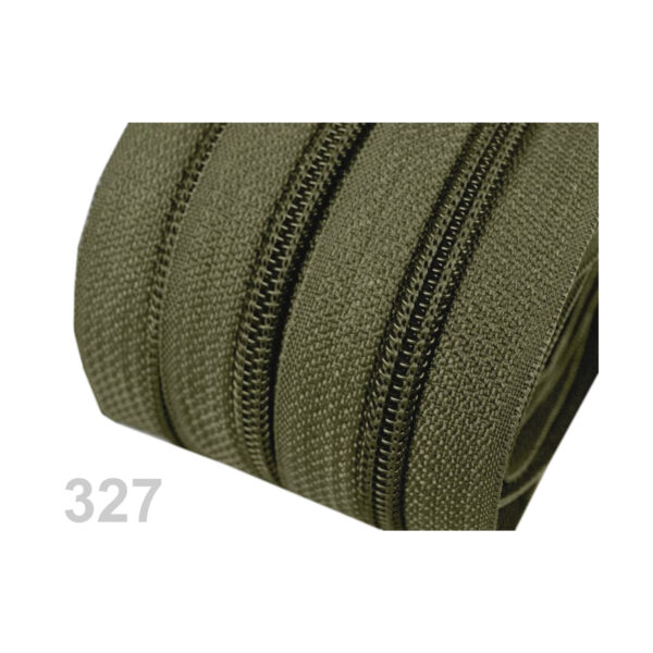 0,95EURO/m,  5m endlos Reißverschluss - 5mm-Spirale - inkl.10 Zipper - Grüntöne – Bild 5