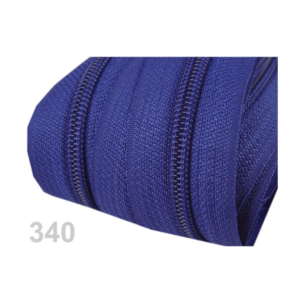 0,95EURO/m,  5m endlos Reißverschluss - 5mm-Spirale - inkl.10 Zipper - Blautöne – Bild 9