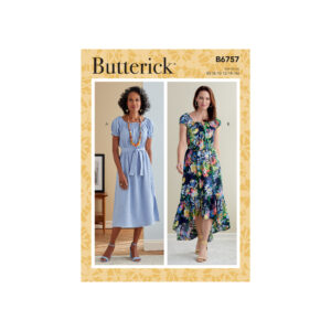 Butterick Schnittmuster - B6757 - Sommerkleid, Carmenausschnitt