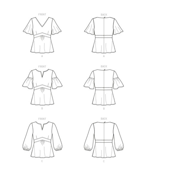 Butterick Schnittmuster - B6732 - Sommerbluse, Shirt – Bild 11